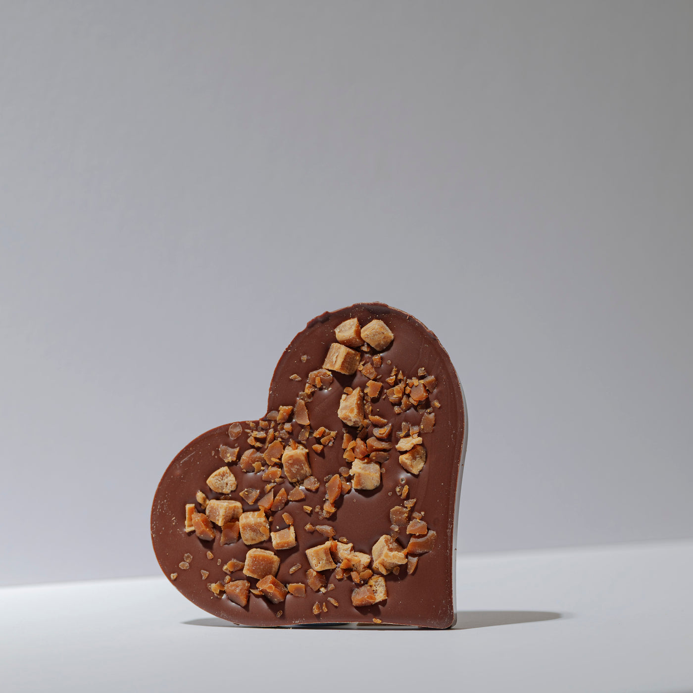 Milk Chocolate Heart with fudge and toffee pieces